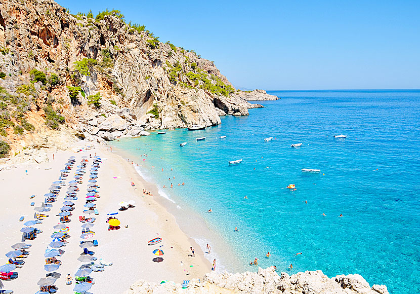 Kyra Panagia beach på Karpathos i Grekland.