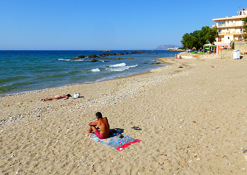 Klinakis beach nära Nea Chora och Chania på Kreta.