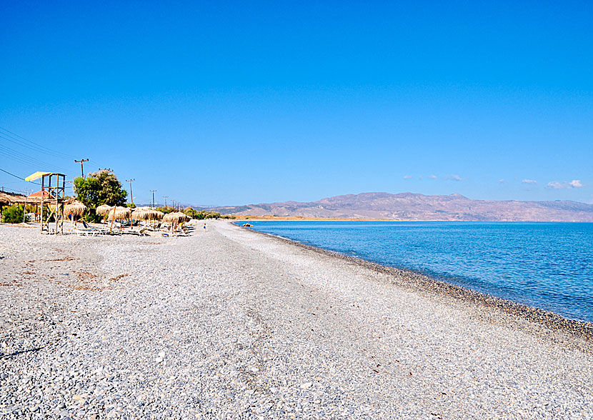 Stranden i Maleme på västra Kreta.