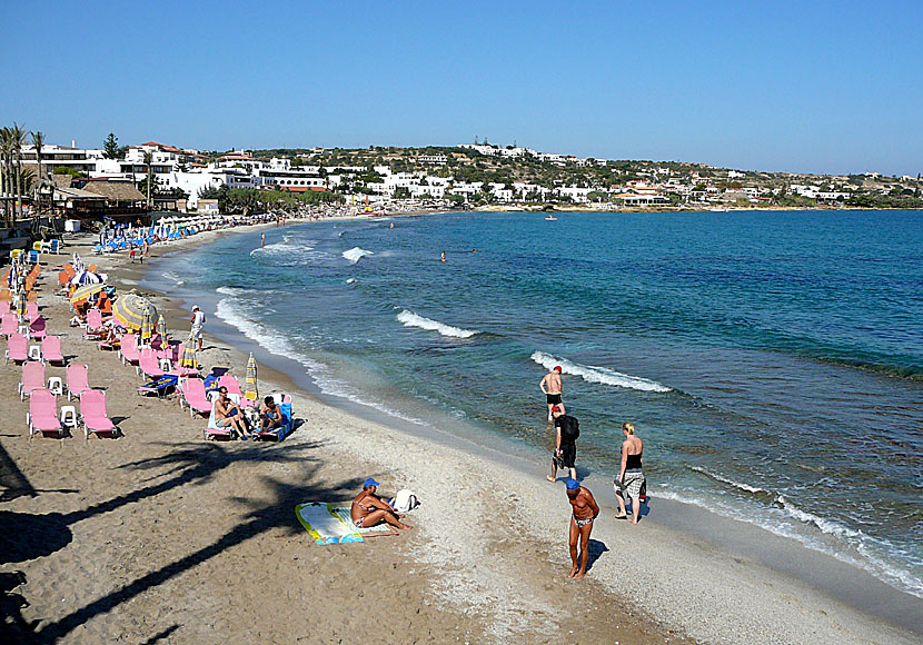Stranden i Hersonissos på Kreta.