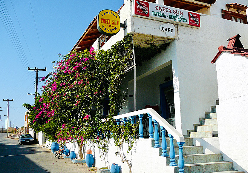 Taverna Creta Sun i Xerokambos är en mycket bra restaurang och boende.