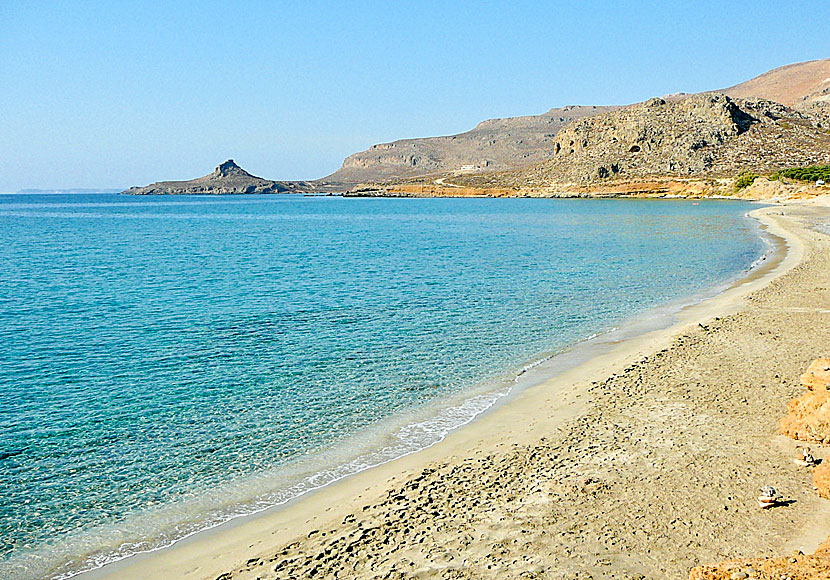 Mazida Ammos beach i Xerokambos på östra Kreta.