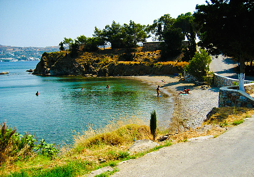 Panagies beach mellan stränderna Alinda och Dio Liskaria på Leros.