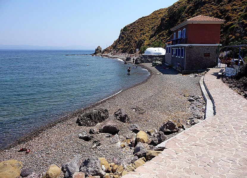 Eftalou beach och heta källor på Lesbos .