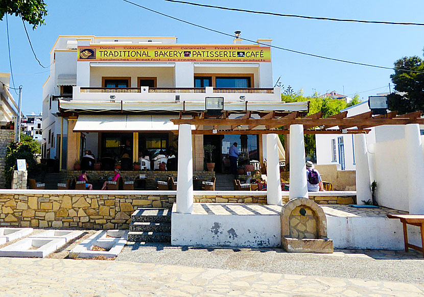 Kairis Bakery och kafé på Lipsi i Dodekaneserna.