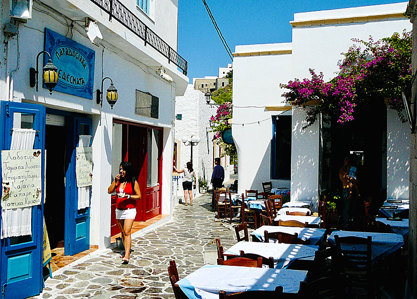 Bra restauranger och tavernor i Plaka på Milos.