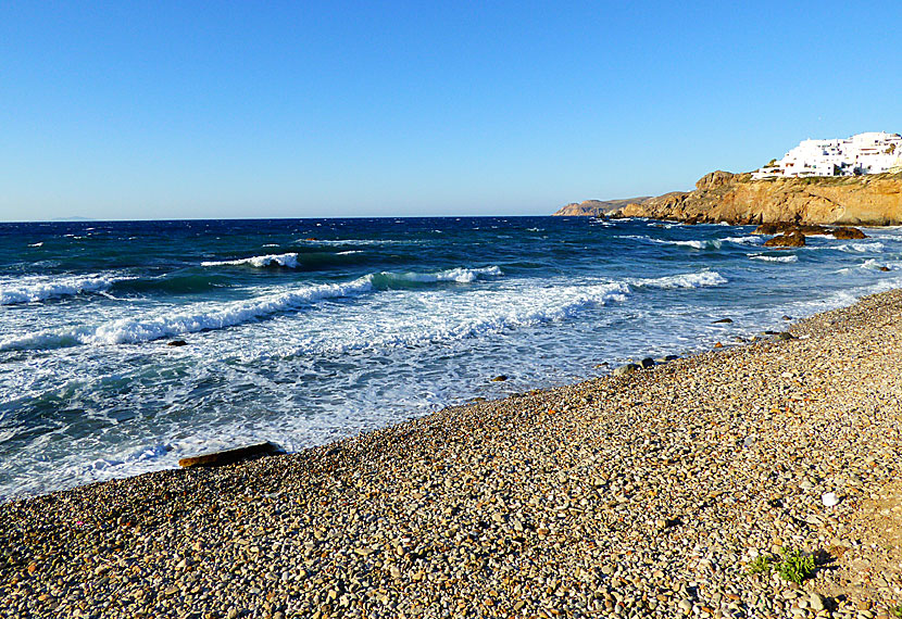 Grotta beach i Naxos stad.