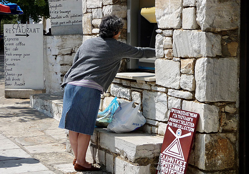 Bankomater på Naxos. 