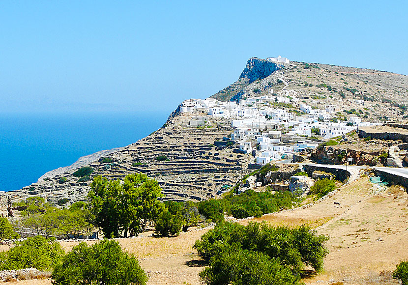 Missa inte byarna Chorio och Kastro när du reser till ön Sikinos.