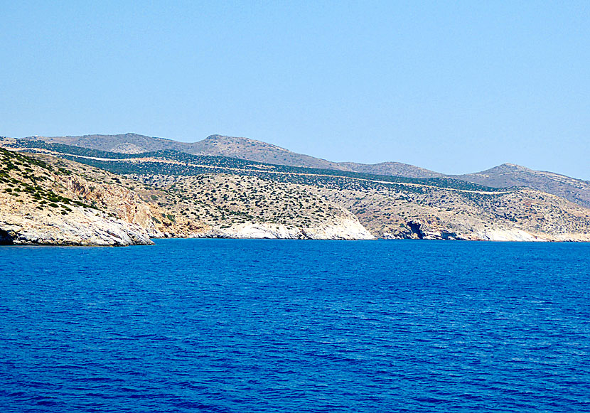 Vägen till Agios Georgios beach på Sikinos.
