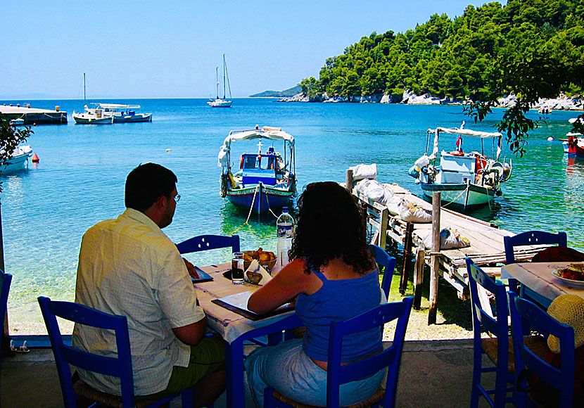 Korali Seafood Restaurant i Agnontas på Skopelos.