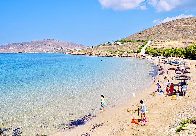 Syros bästa stränder. Komito beach.  