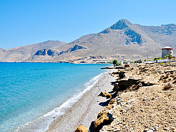 Mylos beach på Tilos.