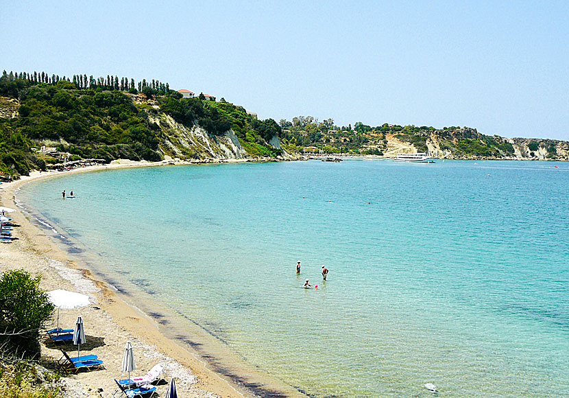Porto Roma beach i Vasilikos på Zakynthos.