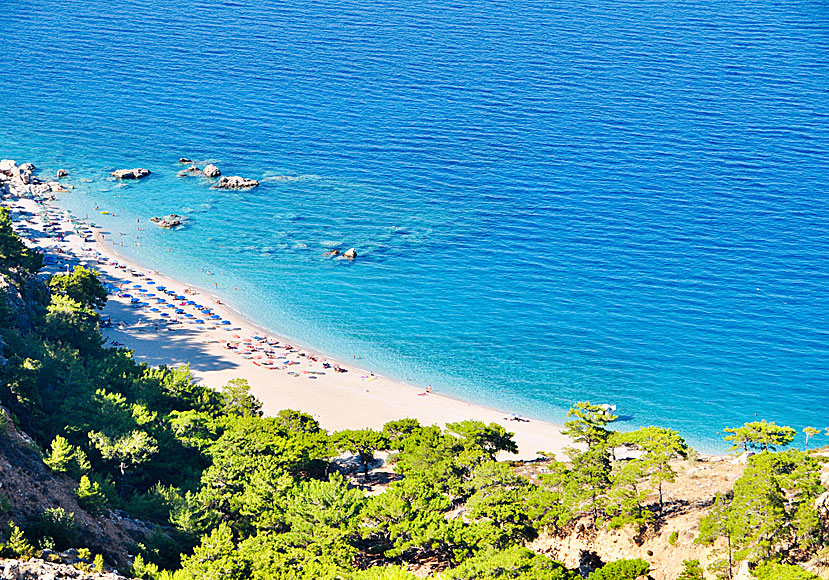 Apella beach på Karpathos är en av Greklands vackraste och bästa stränder. 