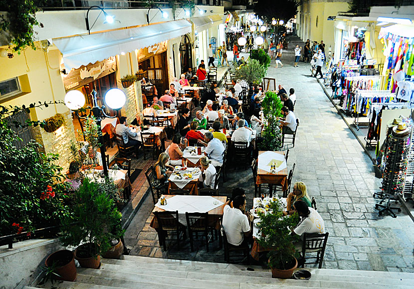 Mycket god grekisk mat på restauranger och tavernor på Kos i Dodekaneserna.