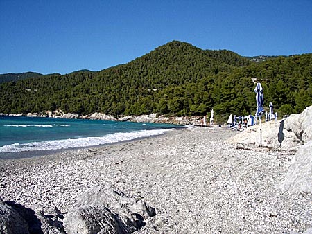 Milia beach på Skopelos.