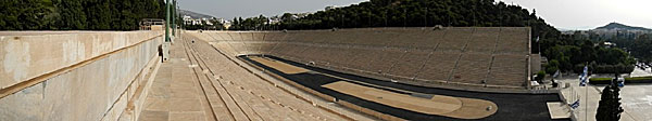 Olympiska arenan i Aten från 1896.