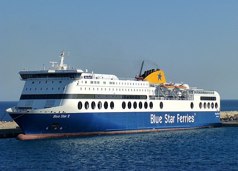 Greek ferries, boats and catamarans. Blue Star 2. Rhodes.