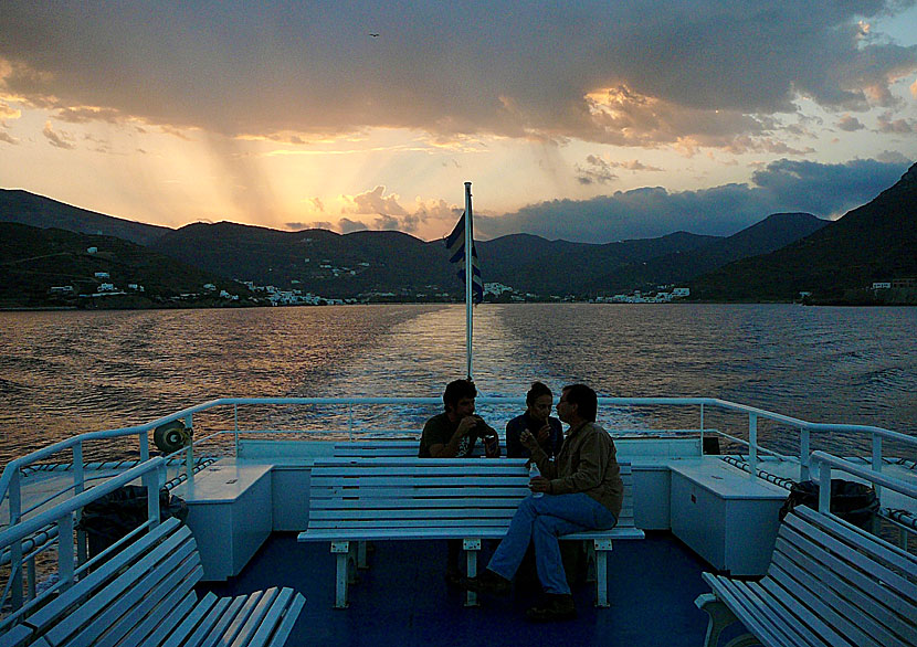 Express Skopelitis i hamnen Katapola på Amorgos i Kykladerna.