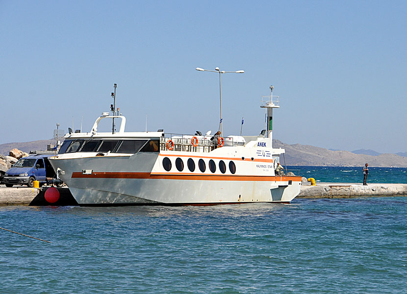 Greek ferries, boats and catamarans. Kalymnos Star. Mastichari. Kos.
