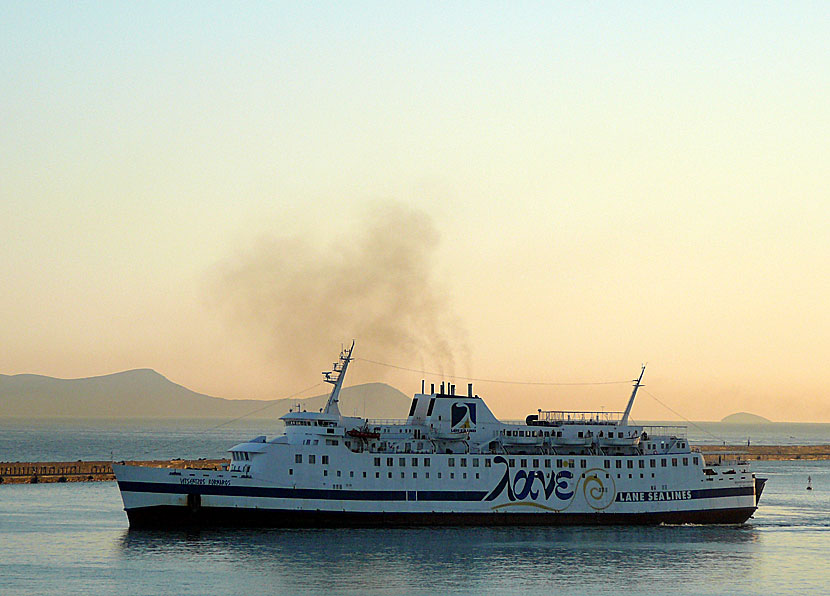 Greek ferries, boats and catamarans. Vitsentzos Kornaros. Heraklion. Crete.