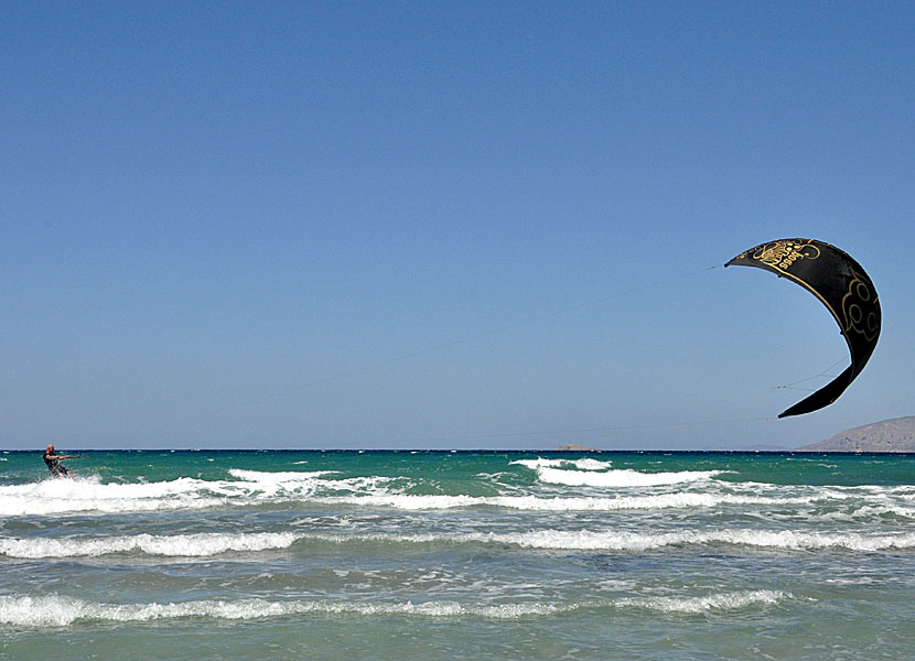 Kitesurfing vid Kohilari beach på Kos.