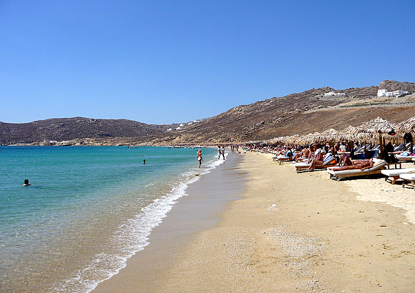 Elia beach på Mykonos.