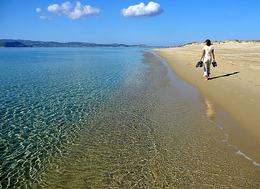 Plaka beach på Naxos.