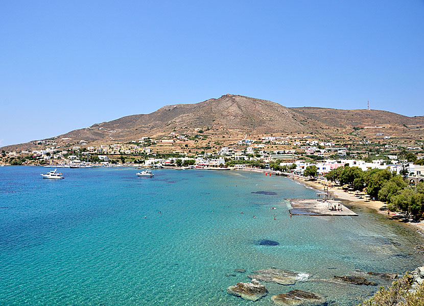 Syros bästa stränder. Finikas beach.  