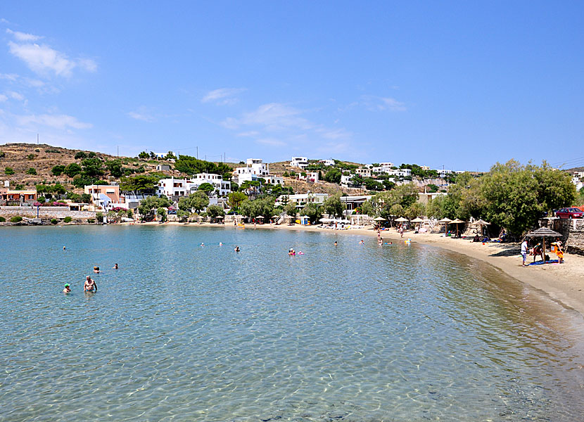 Syros bästa stränder. Megas Gialos beach.  