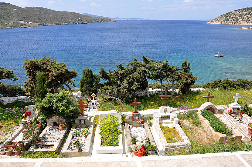 The cemetery in Katapola on Amorgos in Greece.