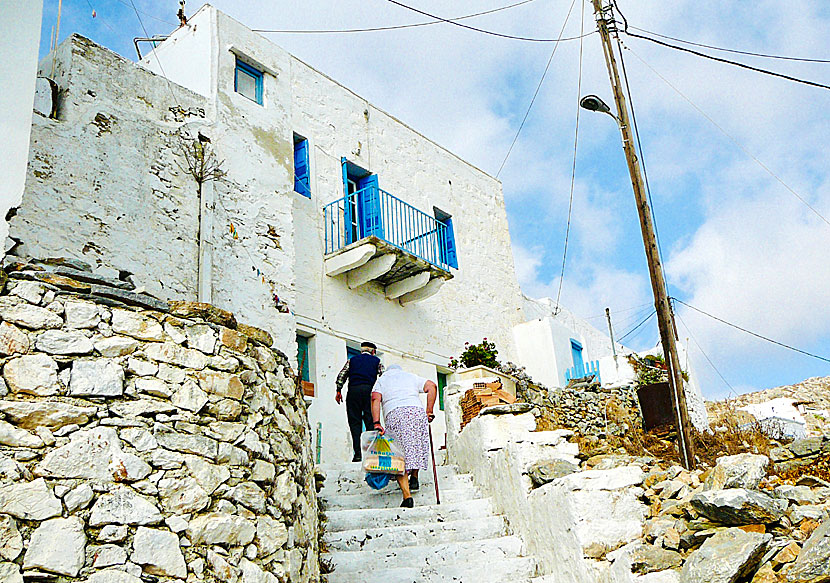 Tholaria är en av många genuina bergsbyar på ön Amorgos i Grekland.