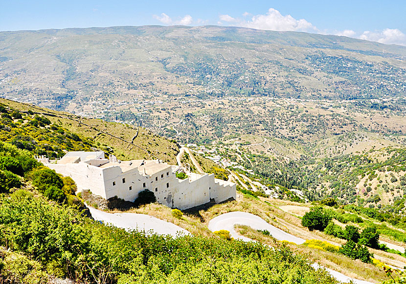 Monastery of Panachrantos på Andros i Kykladerna.