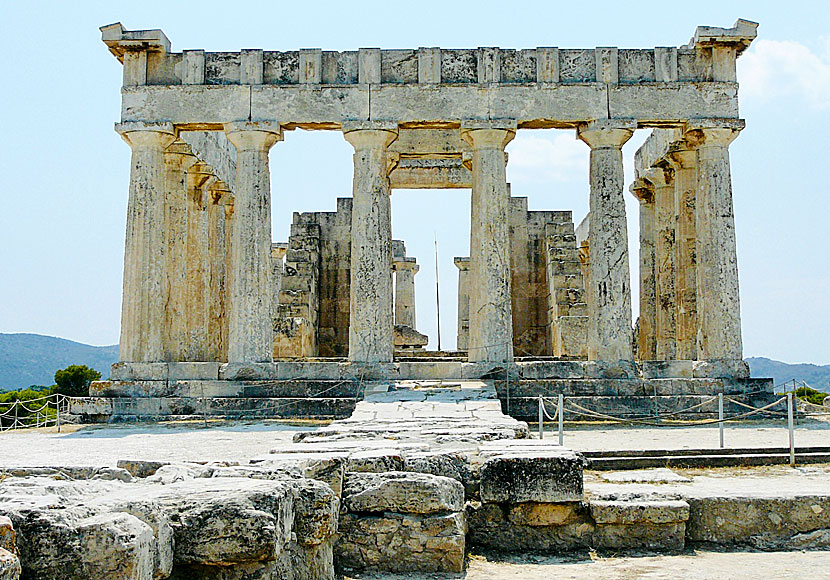 Temple of Aphaia på Egina nära Aten. 