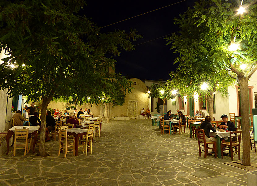 Tavernor i Chora på Folegandros.