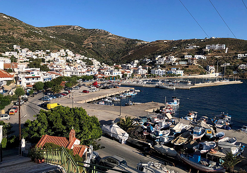 Hamnen på ön Fourni i Grekland.