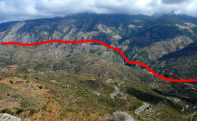 Agia Irini-ravinen ovanför Sougia på södra Kreta.