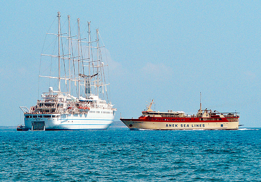 Kryssningsfartyg i Pythagorion på Samos.