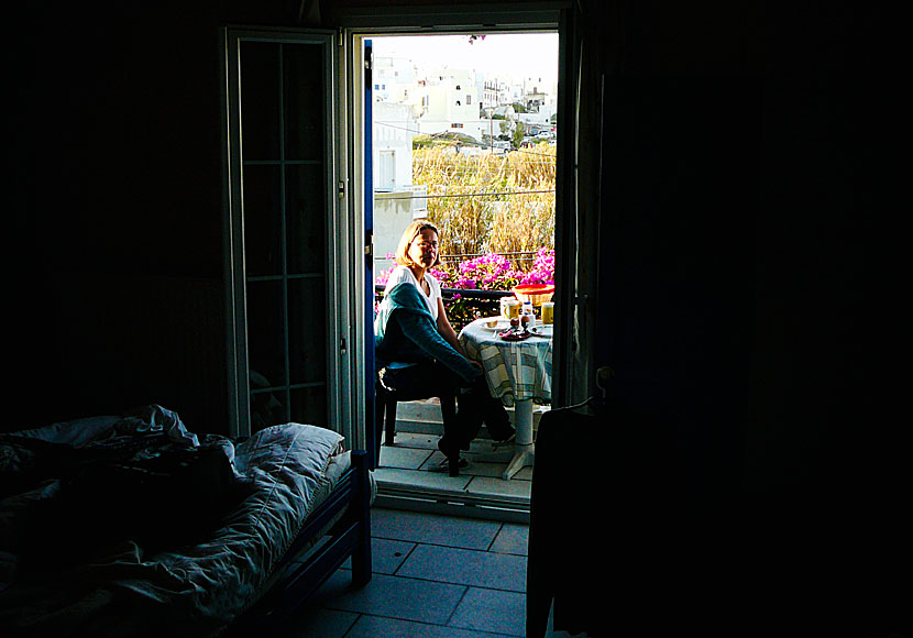 Frukost på Pension Sofi på Naxos.
