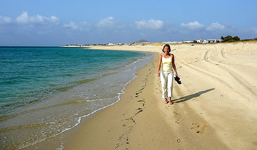 Plaka beach på Naxos i november.