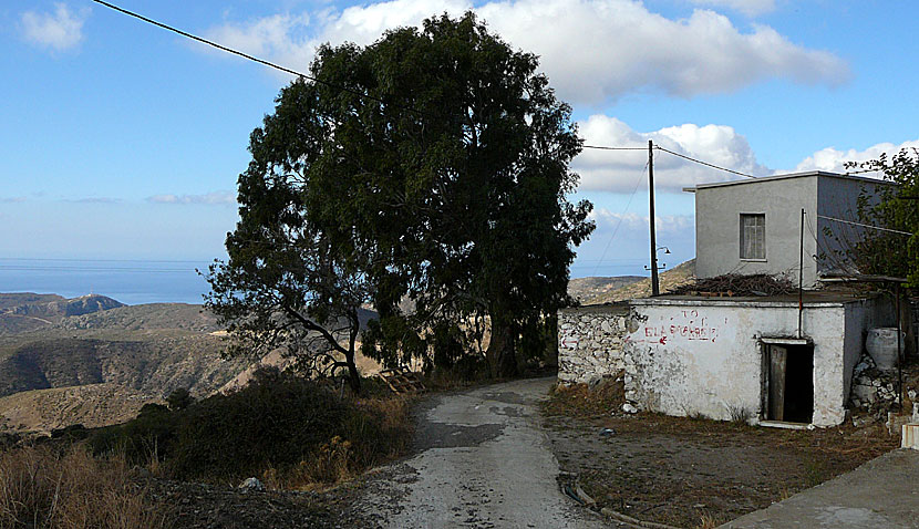 Vägen till Elafonissi från Sklavopoula, nära Paleochora på Kreta.
