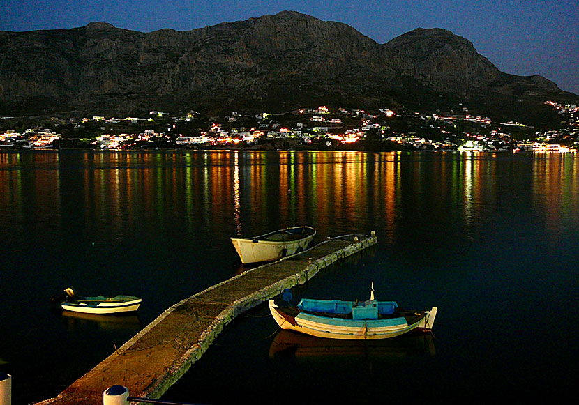 Solnedgången på Kalymnos sett från Telendos.