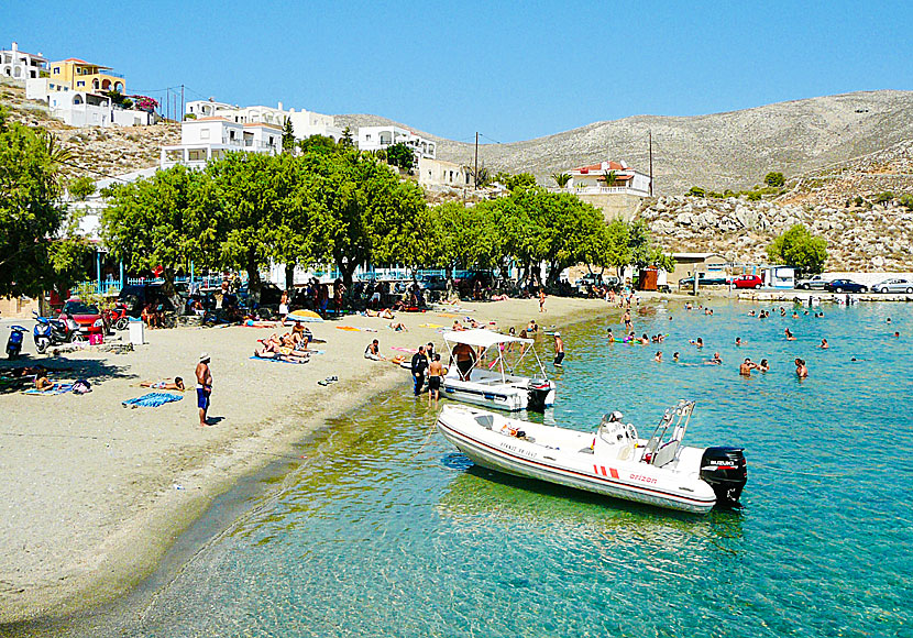 Vlychadia beach på södra Kalymnos.