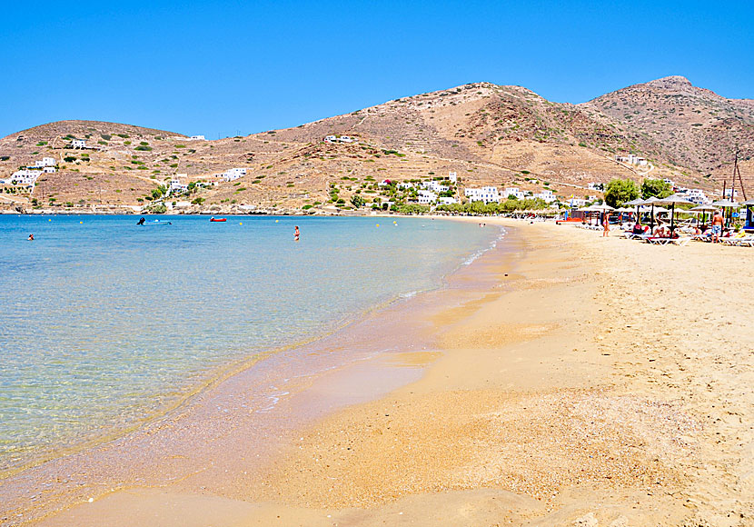 Gialos beach på Ios i Kykladerna.