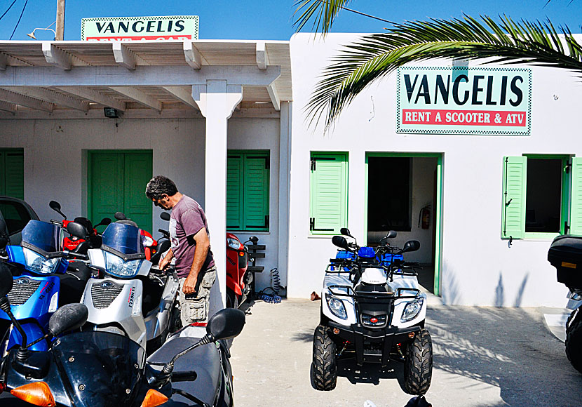 Vangelis Rent A Scooter & ATV i Chora på Ios i Kykladerna är mycket bra. 