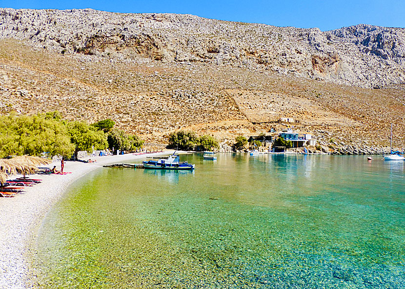 Palionisos beach på Kalymnos i Grekland.