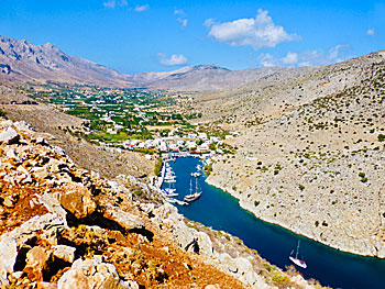 Byn Rina och Vathydalen på Kalymnos.