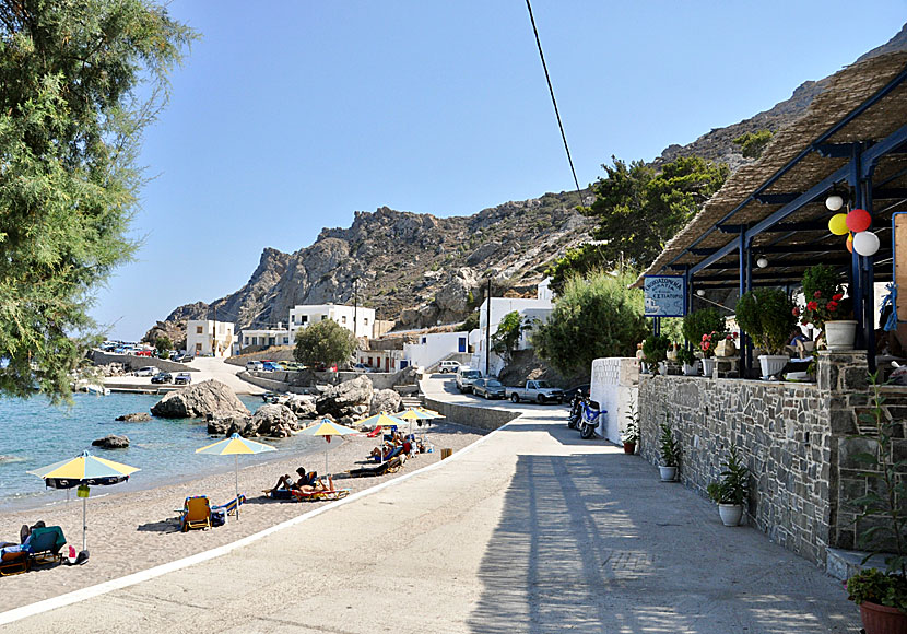 Taverna To Votsala i Agios Nikolaos nedanför Spoa på Karpathos.