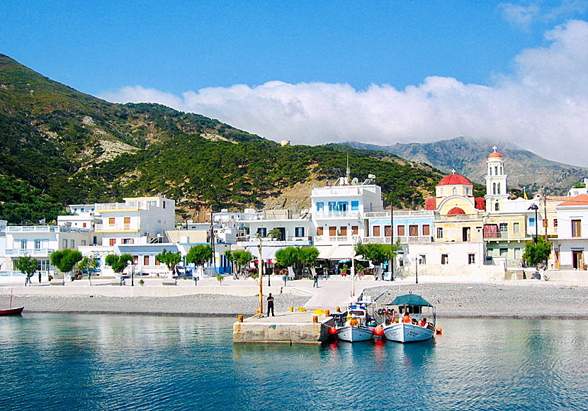 Hamnen i Diafani på Karpathos.